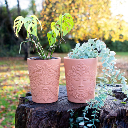 16cm Green Goddess Terracotta Plant Pot - DuvetDay.co.uk