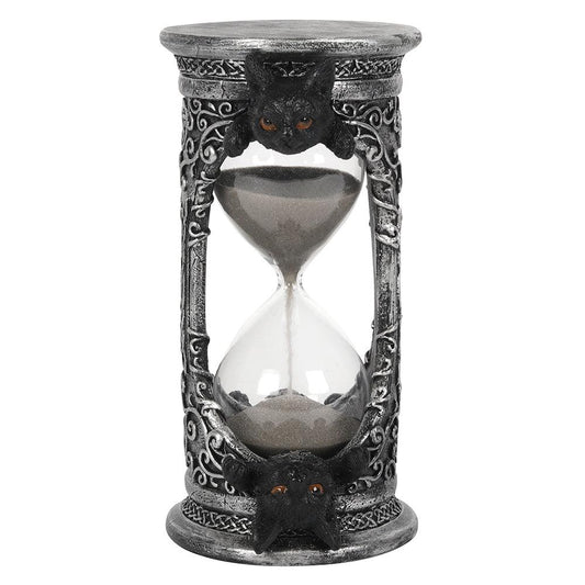 17cm Black Cat Hourglass Timer - DuvetDay.co.uk