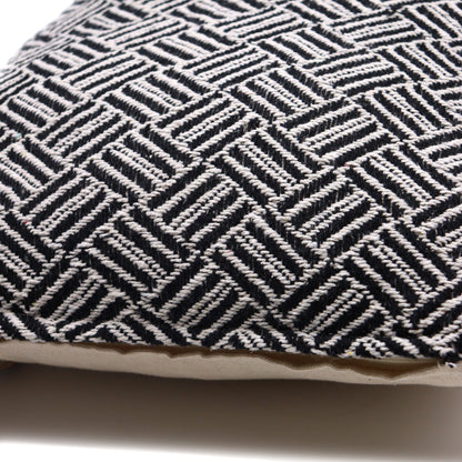 Classic Cushion Cover - Criss-Cross Black - 40x40cm