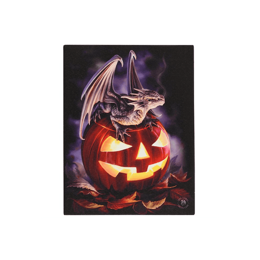 19x 25cm Trick or Treat Canvas Plaque By Anne Stokes - DuvetDay.co.uk