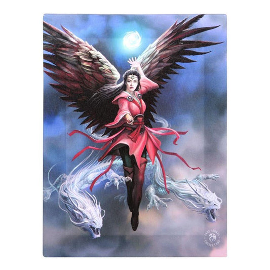 19x25cm Air Element Sorceress Canvas Plaque by Anne Stokes - DuvetDay.co.uk