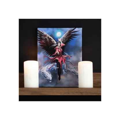 19x25cm Air Element Sorceress Canvas Plaque by Anne Stokes - DuvetDay.co.uk