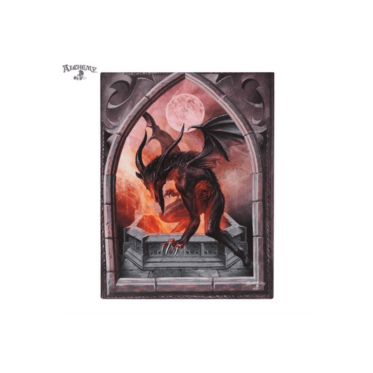 19X25cm Baphometica Canvas Plaque by Alchemy - DuvetDay.co.uk
