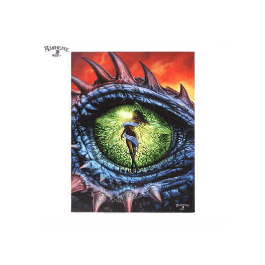 19X25cm Behold The Basilisk Canvas Plaque by Alchemy - DuvetDay.co.uk