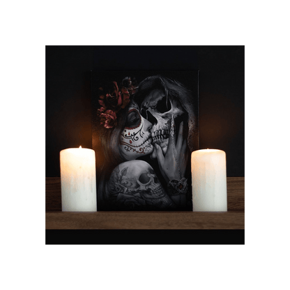 19x25cm Dead Kiss Canvas Plaque by Spiral Direct - DuvetDay.co.uk