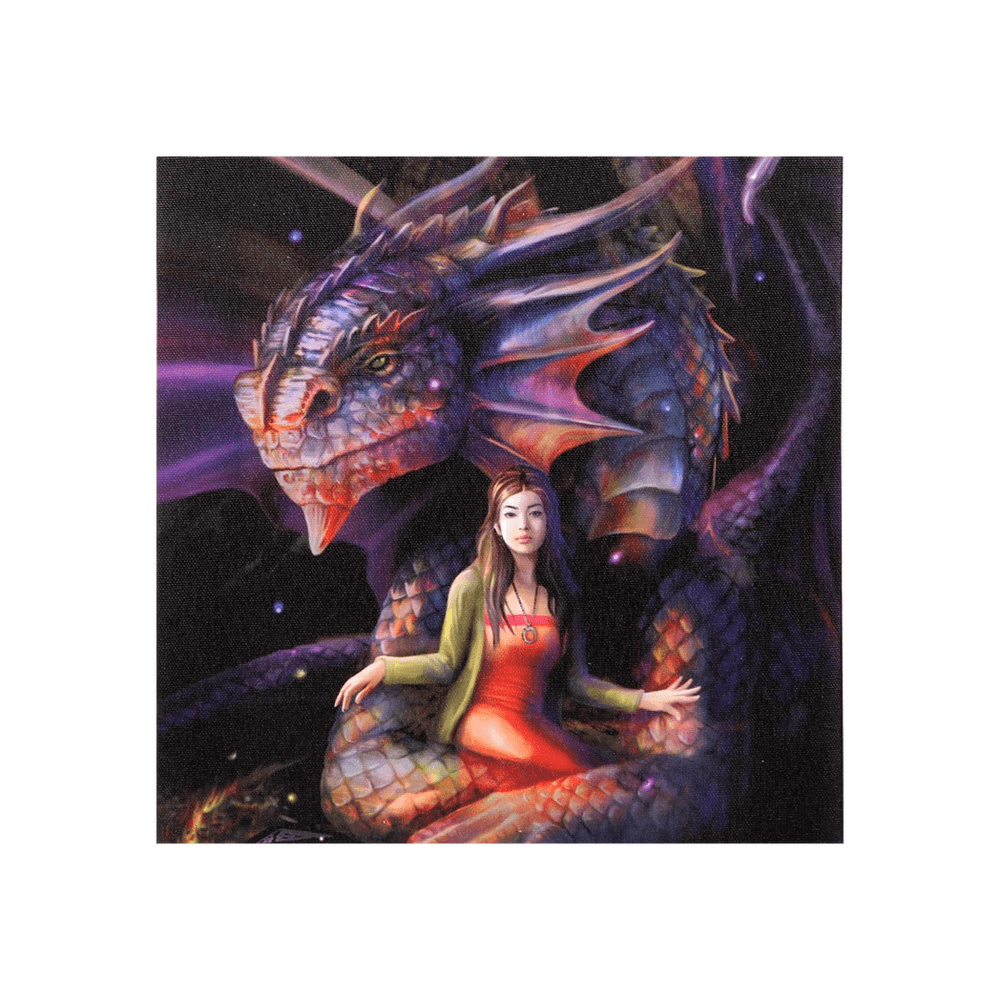 19x25cm Spirit Dragon Canvas Plaque by Anne Stokes - DuvetDay.co.uk