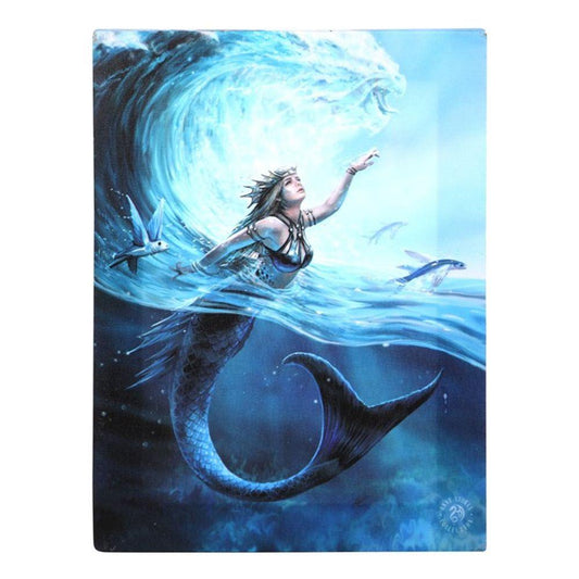 19x25cm Water Element Sorceress Canvas Plaque by Anne Stokes - DuvetDay.co.uk