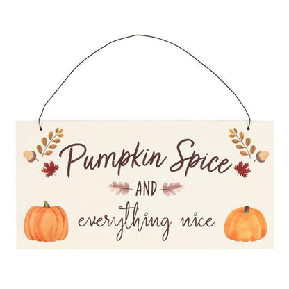 20cm Pumpkin Spice Hanging Sign - DuvetDay.co.uk