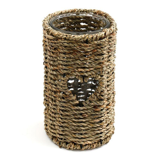 21cm Seagrass Candle Holder - DuvetDay.co.uk