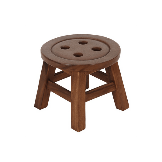 26cm Children's Wooden Button Stool - DuvetDay.co.uk