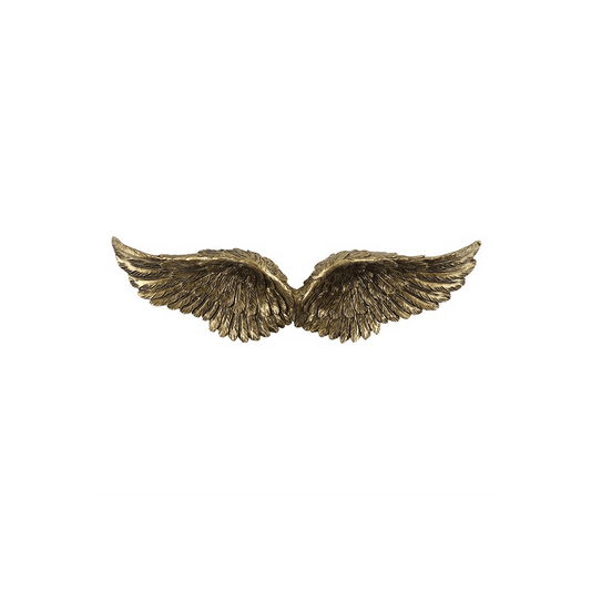 30cm Antique Gold Hanging Angel Wings - DuvetDay.co.uk