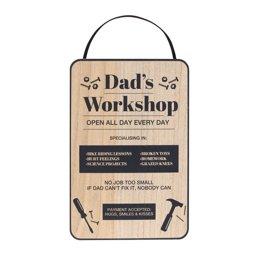 30cm Dad's Workshop Hanging Sign