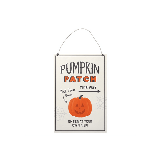 30cm Pumpkin Patch Hanging Sign - DuvetDay.co.uk