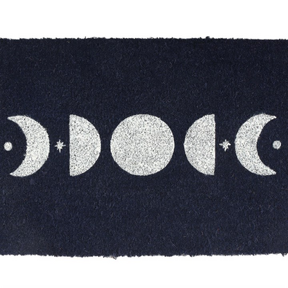 Dark Blue Moon Phase Doormat