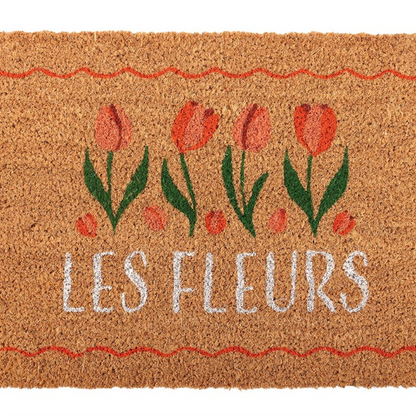 Natural Les Fleurs Tulip Doormat