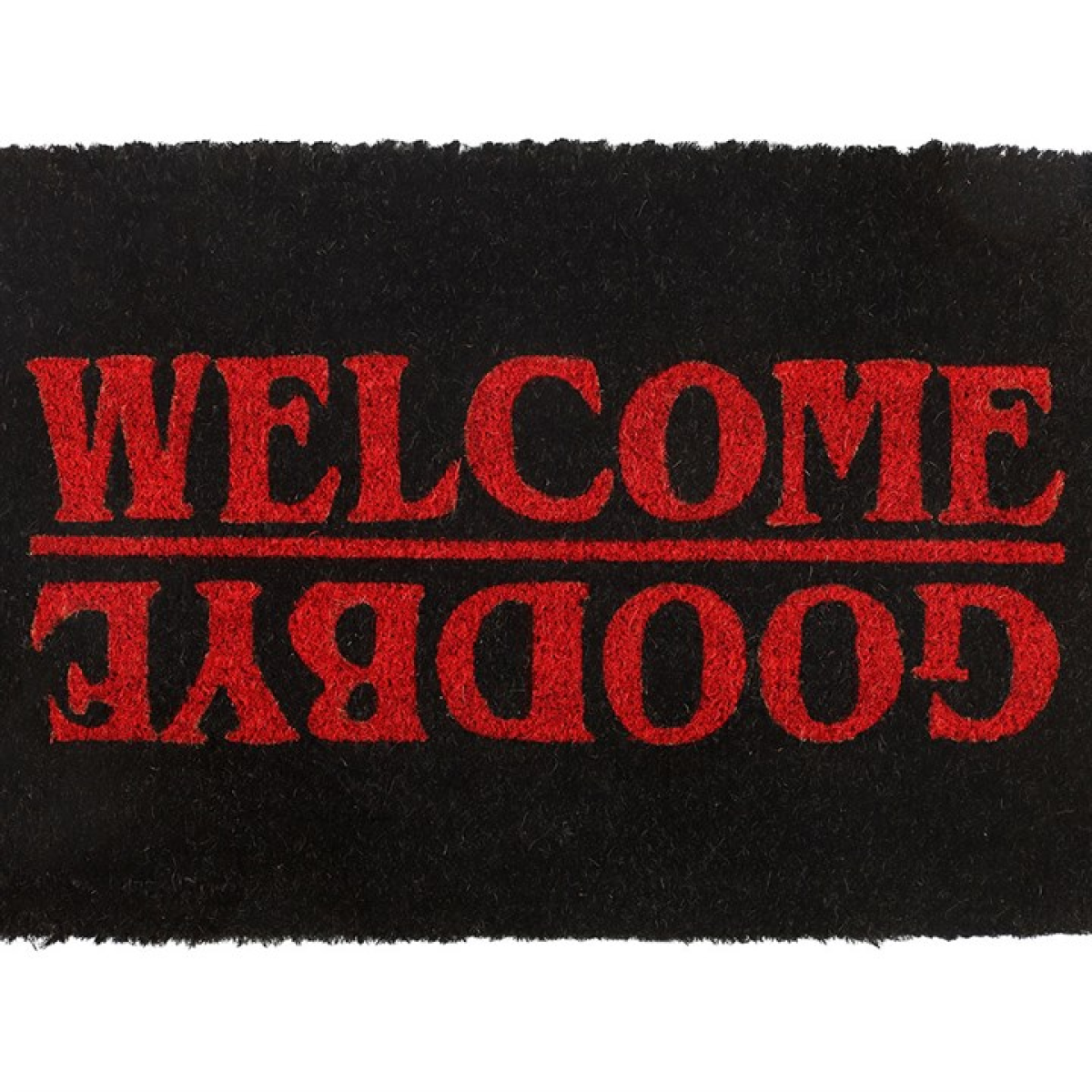 Black Welcome Goodbye Doormat