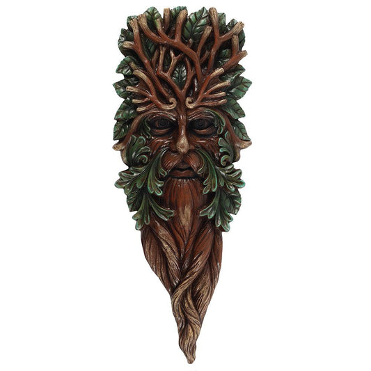 42x15cm Green Man Wall Plaque - DuvetDay.co.uk
