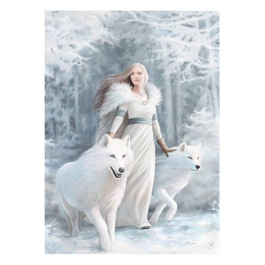 50x70cm Winter Guardians Canvas Plaque by Anne Stokes - DuvetDay.co.uk
