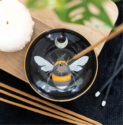 Forest Bee Ceramic Incense Plate - DuvetDay.co.uk