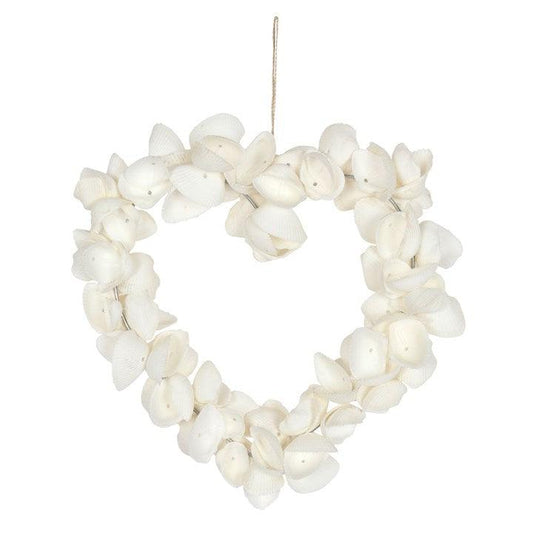 6 Inch Clamshell Hanging Heart Decoration - DuvetDay.co.uk