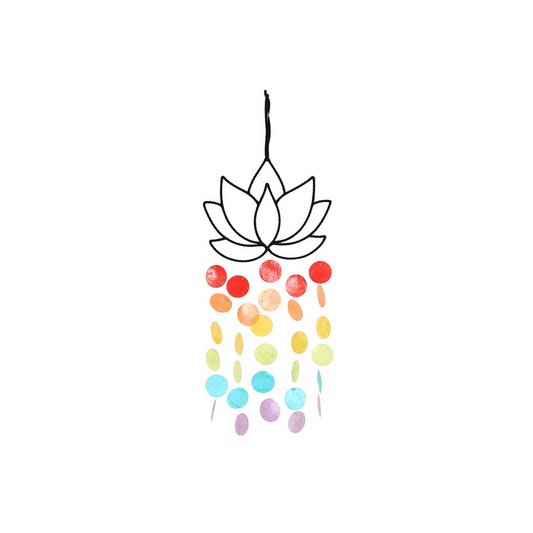 67cm Wire Lotus Hanging Decoration - DuvetDay.co.uk