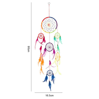 90cm Multi Rainbow Dreamcatcher - DuvetDay.co.uk