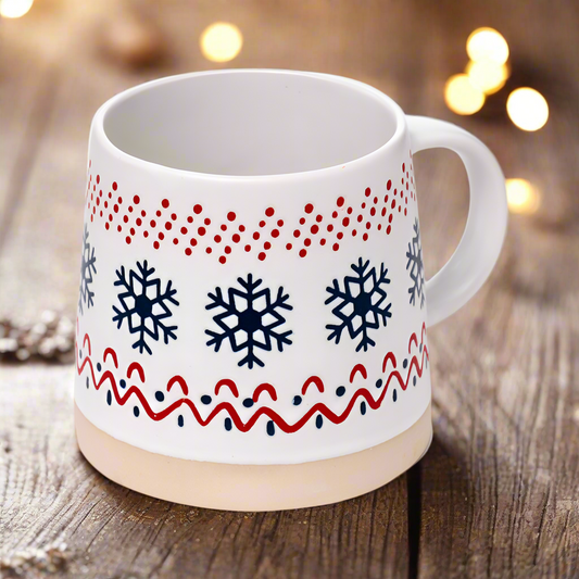 Stoneware Mug - Christmas Snowflake
