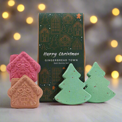 Gingerbread Town Christmas Bath Bomb Gift Pack