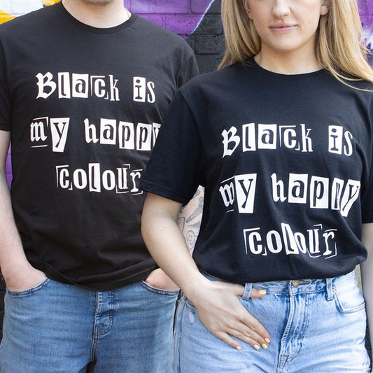 Black is My Happy Colour Unisex T-shirt Size S
