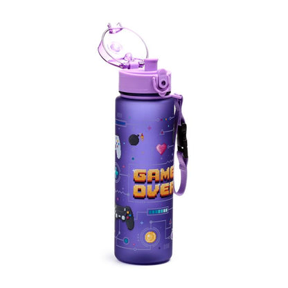 600ml Shatterproof Pop Top Water Bottle - Game Over