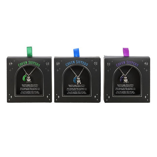 Set of 3 Coven Sisters Cauldron Charm Necklaces