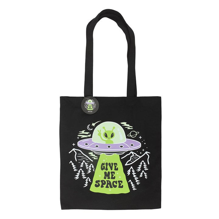 Give Me Space Alien UFO Tote Bag