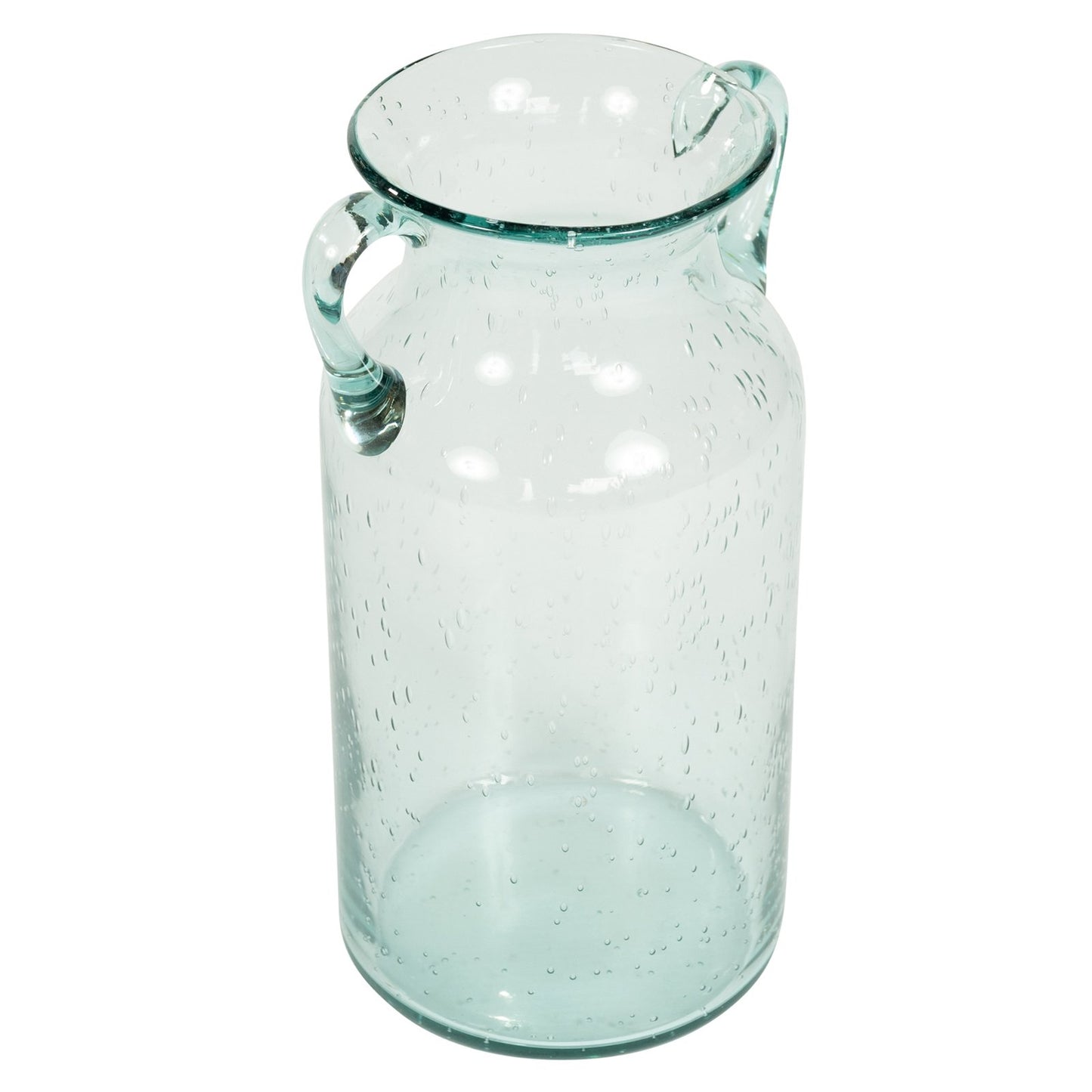 Glass Flower Vase with Handles Daisy Bubble Design 25cm
