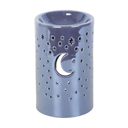 Iridescent Purple Moon Pillar Oil Burner and Wax Warmer