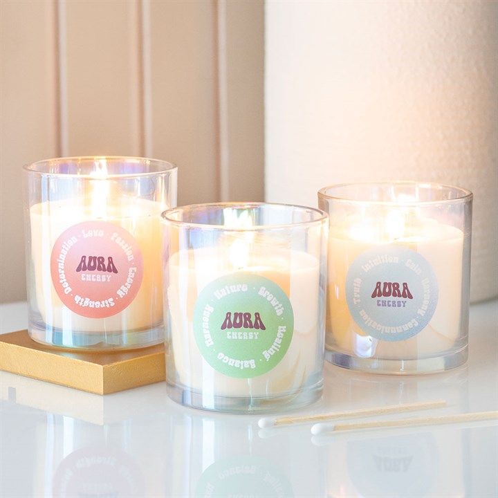 Aura Energy Juicy Raspberry Iridescent Candle