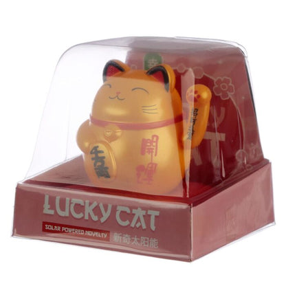 Cute Waving Maneki Neko Cat Design Solar Pal