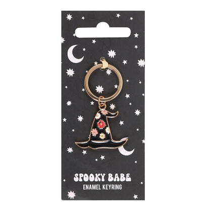 Spooky Babe Witch Hat Keyring