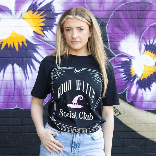 Pink Good Witch Social Club Unisex T-shirt Size S