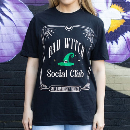 Green Bad Witch Social Club Unisex T-shirt Size S