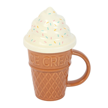 Ice Cream Cone Lidded Mug