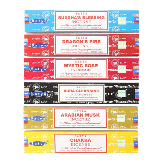 Satya Series Assorted 15 gms [6 Pcs Hanging Display Box] (12/50)