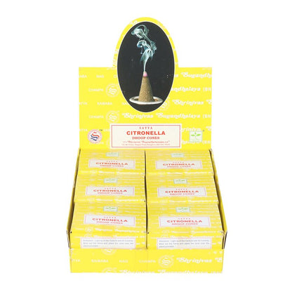 Set of 12 Citronella Dhoop Incense Cones by Satya (6/30)