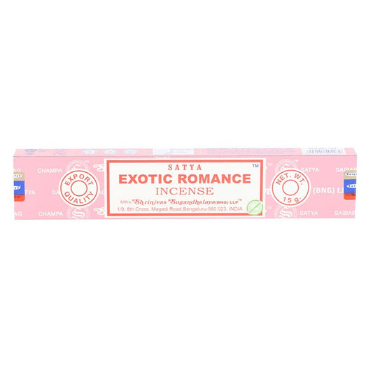 Set of 12 Satya Exotic Romance Incense Sticks (12/50)