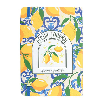 Italian Lemon Print A5 Recipe Journal