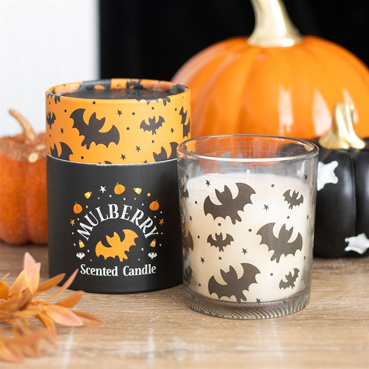 Bat Print Mulberry Candle