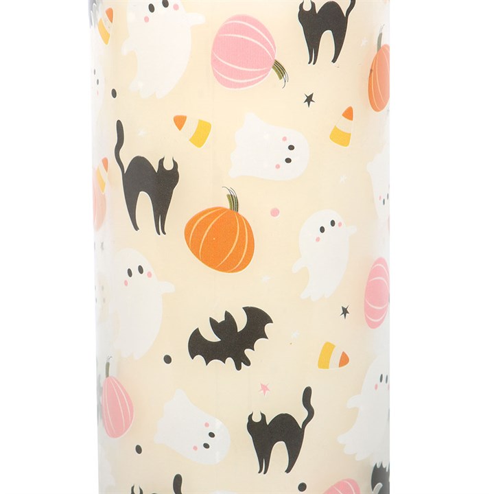 Sweet and Spooky Print Candy Corn Tube Candle