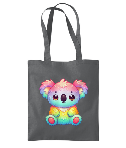 Koala Rainbow Colours Eco Tote Bag - Graphite