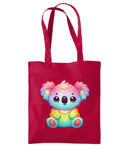 Koala Rainbow Colours Eco Tote Bag - Red