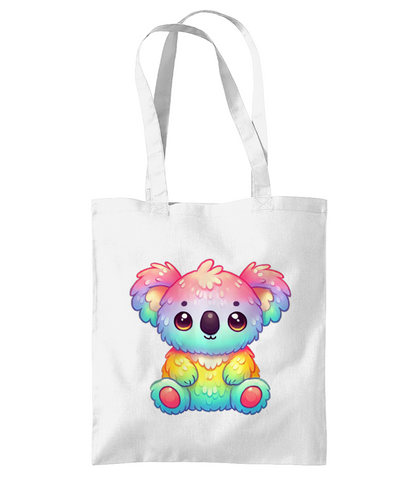 Koala Rainbow Colours Eco Tote Bag - White