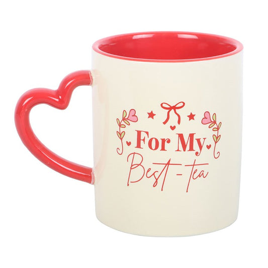 For My Best-Tea Mug with Heart Handle